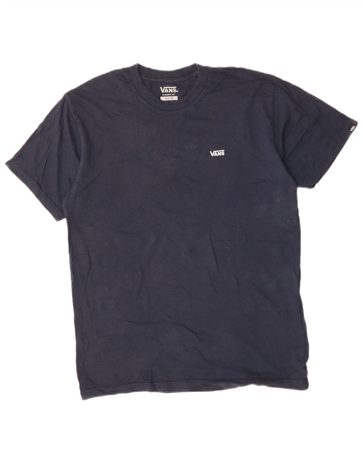 T-shirt męski VANS o klasycznym kroju, średni, granatowy, bawełniany