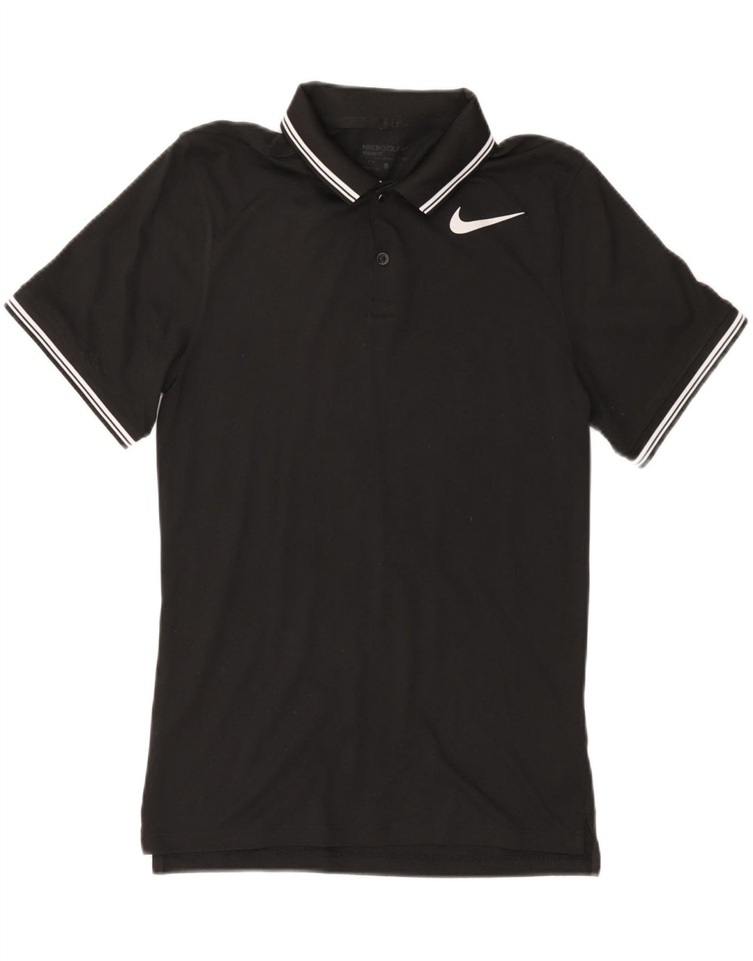 Męska koszulka polo NIKE Dri Fit, mała, czarna, z poliestru