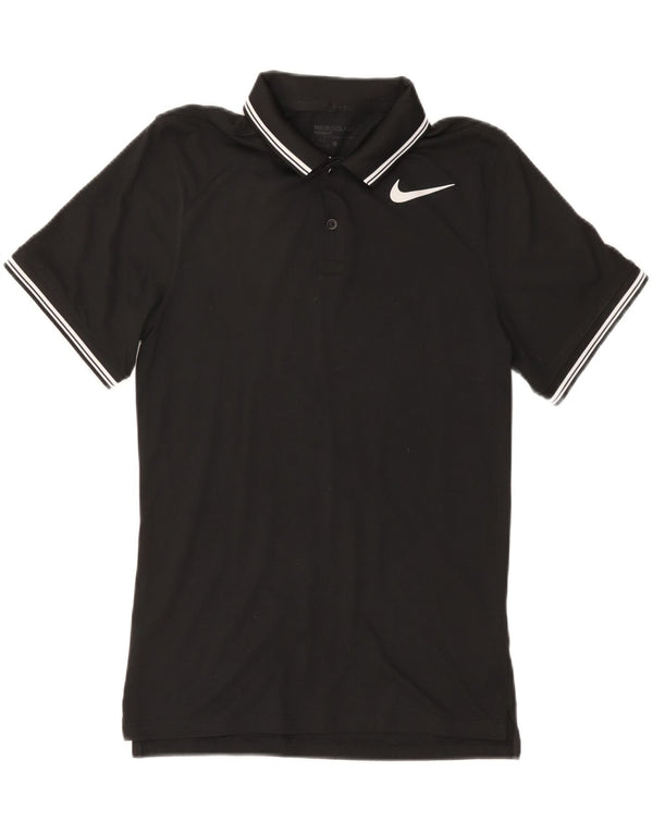 Męska koszulka polo NIKE Dri Fit, mała, czarna, z poliestru