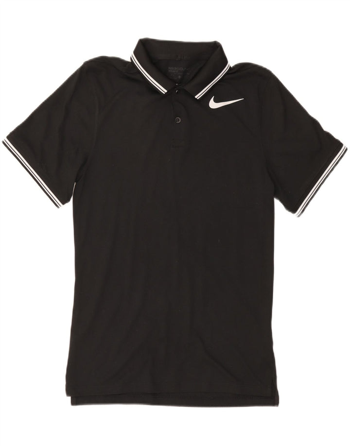 Męska koszulka polo NIKE Dri Fit, mała, czarna, z poliestru