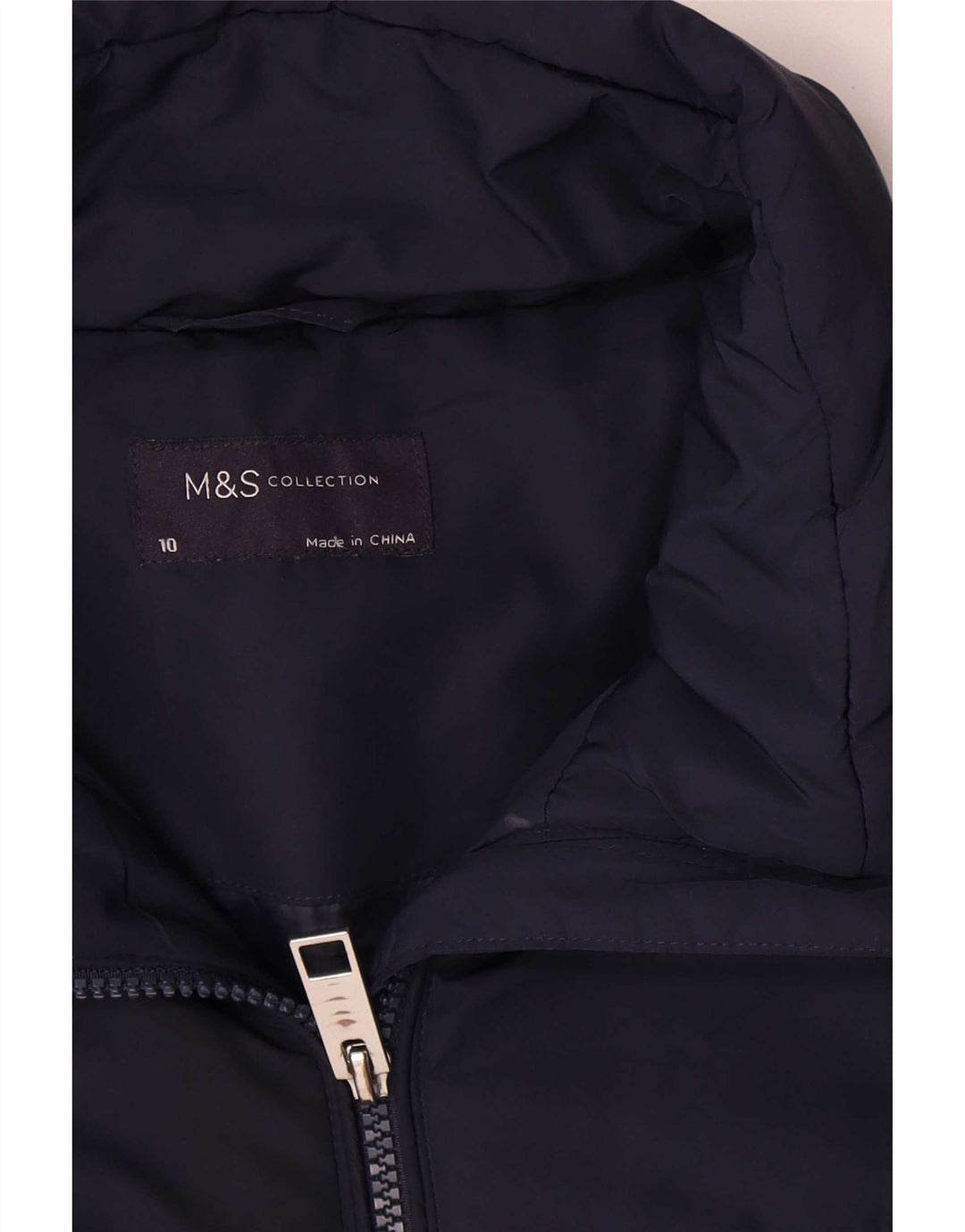 Marks & Spencer Damska ocieplana kurtka UK 10, mała, granatowa, poliester