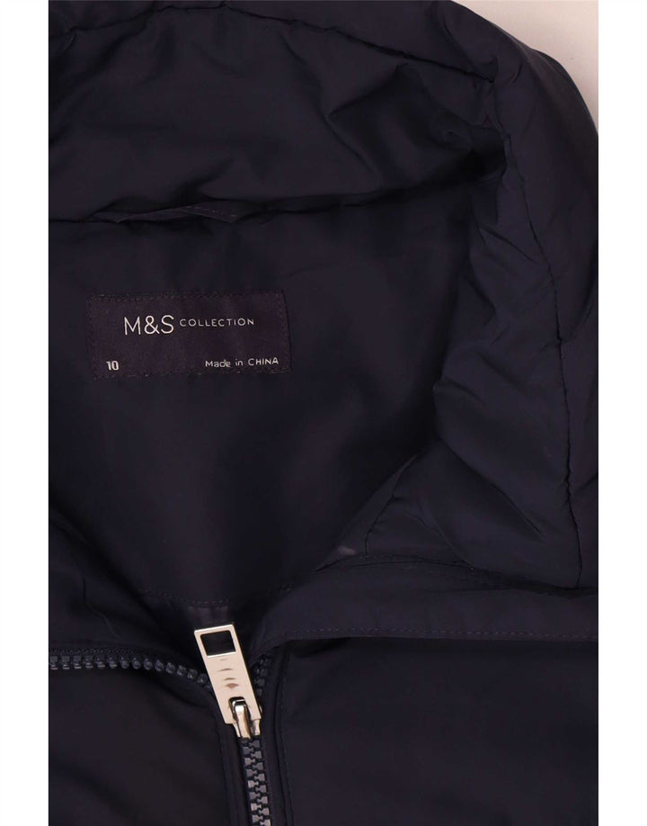 Marks & Spencer Damska ocieplana kurtka UK 10, mała, granatowa, poliester