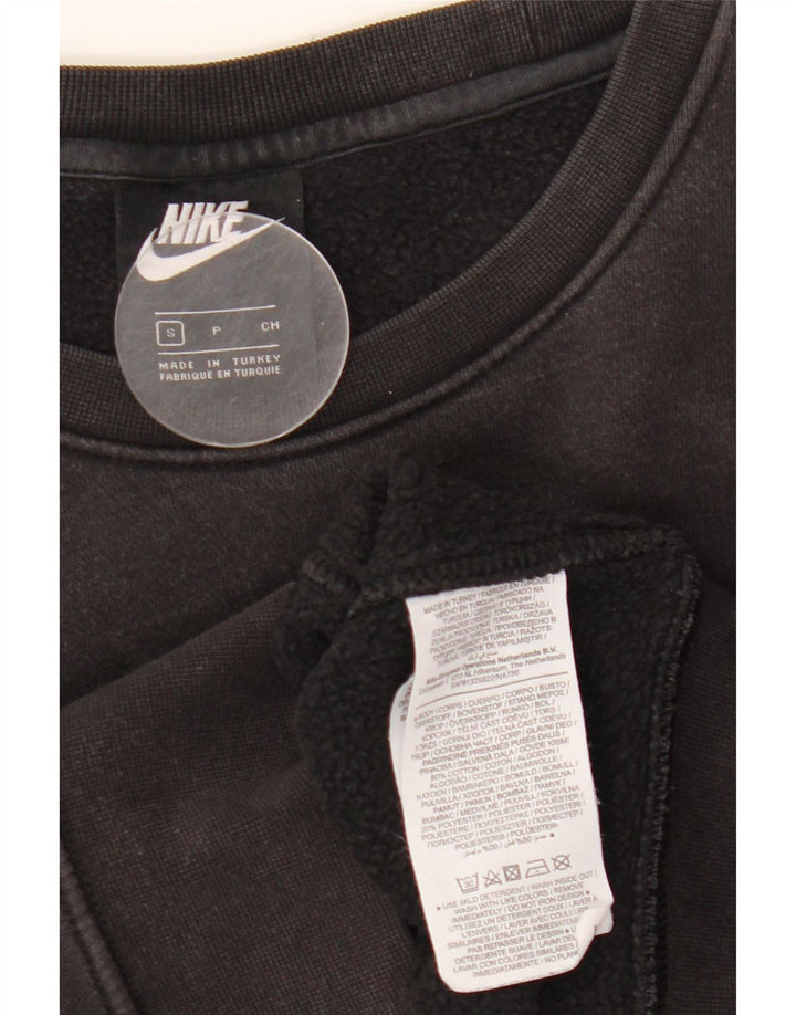 Damski sweter oversize NIKE z grafiką UK 10, mały, czarny, bawełniany