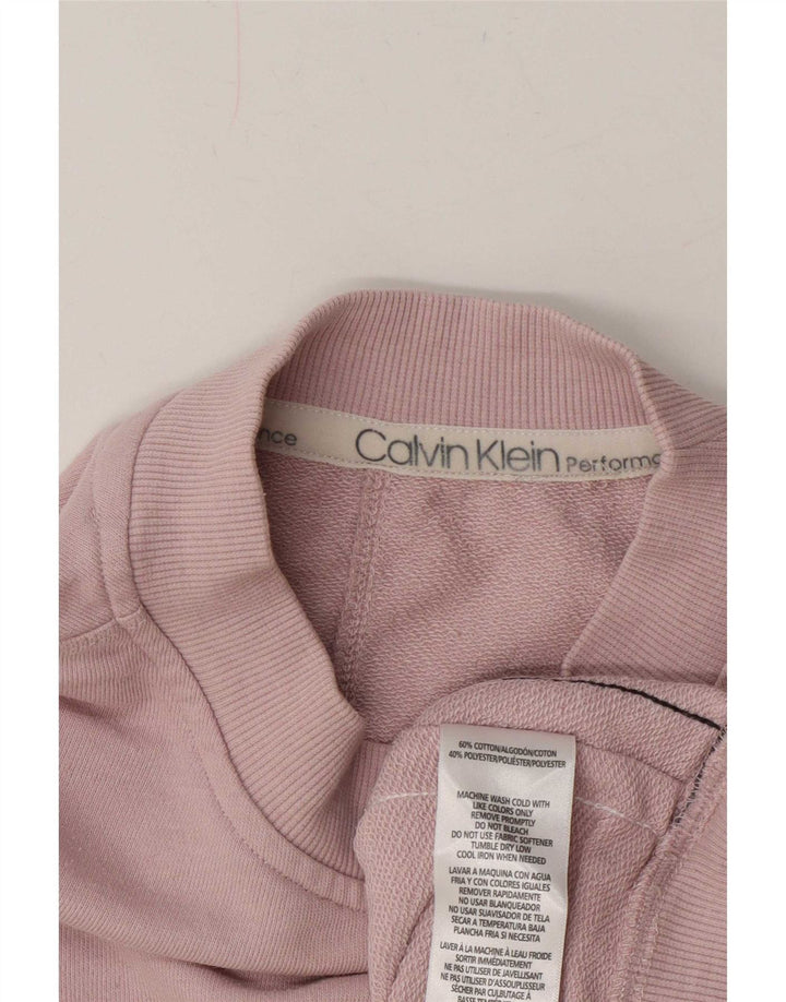 Damska bluza oversize Calvin Klein z grafiką UK 14, średni róż