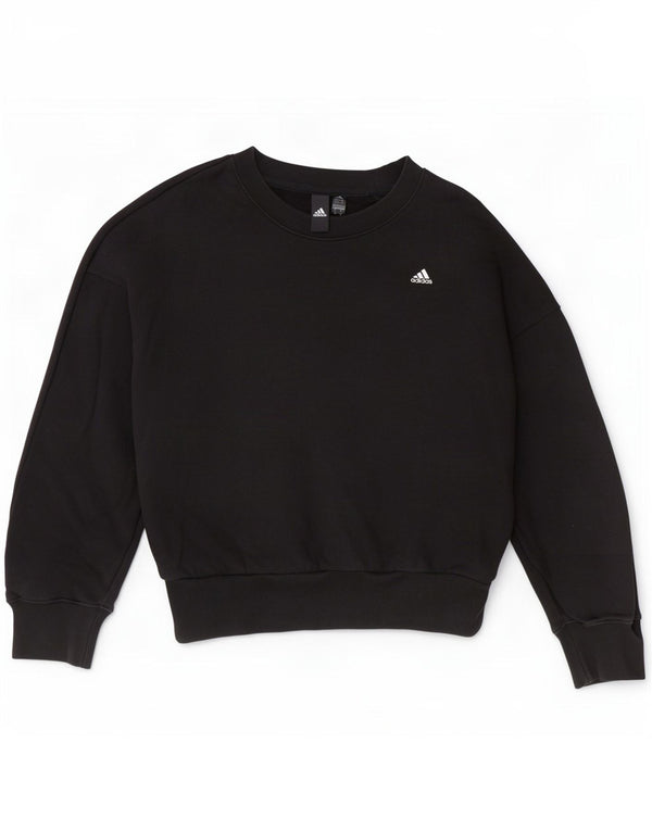 Damska bluza oversize Adidas Jumper UK 8/10 Mała czarna bawełna