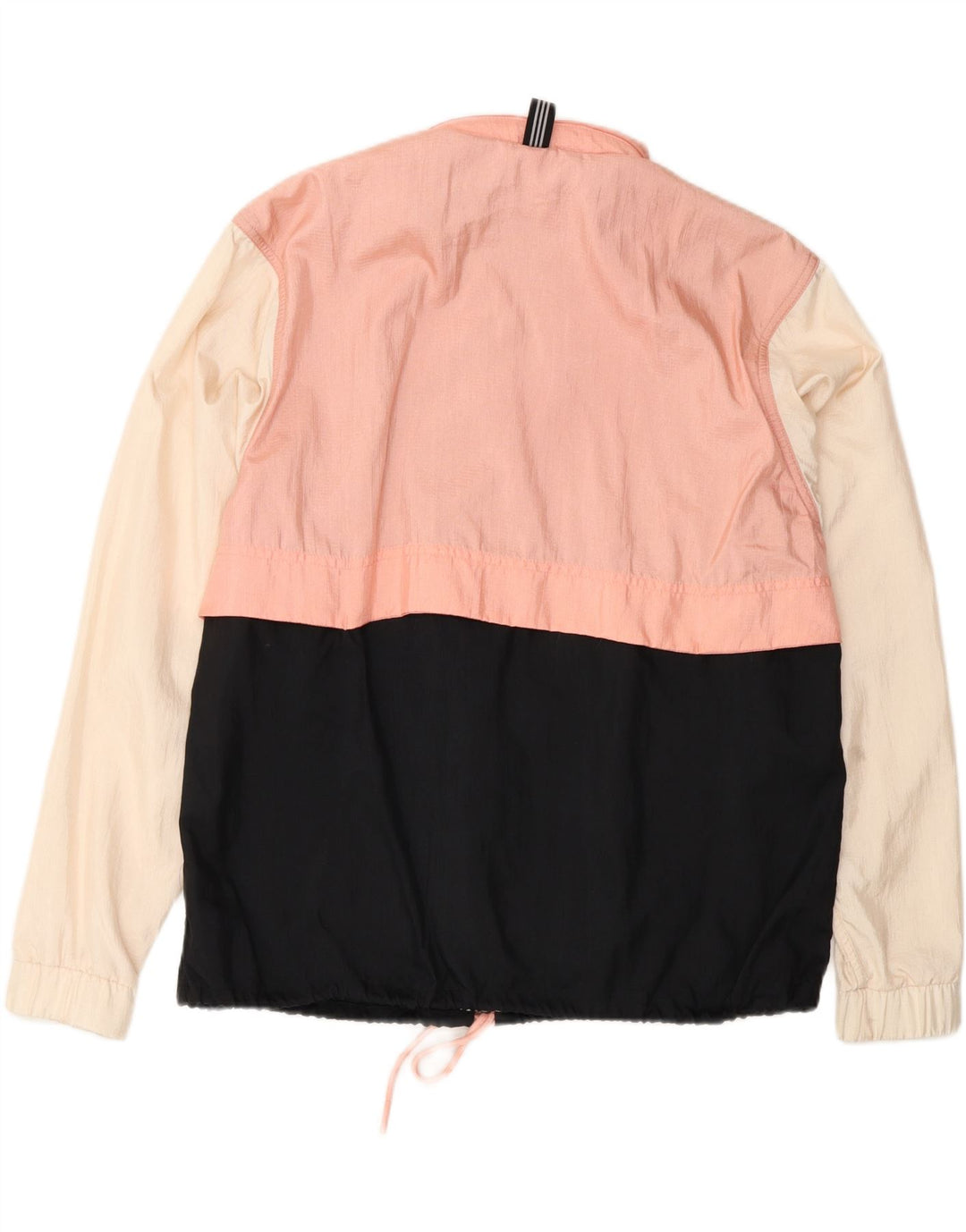 Damska kurtka przeciwdeszczowa Adidas Oversized UK 6 XS Różowy nylon z blokami kolorów