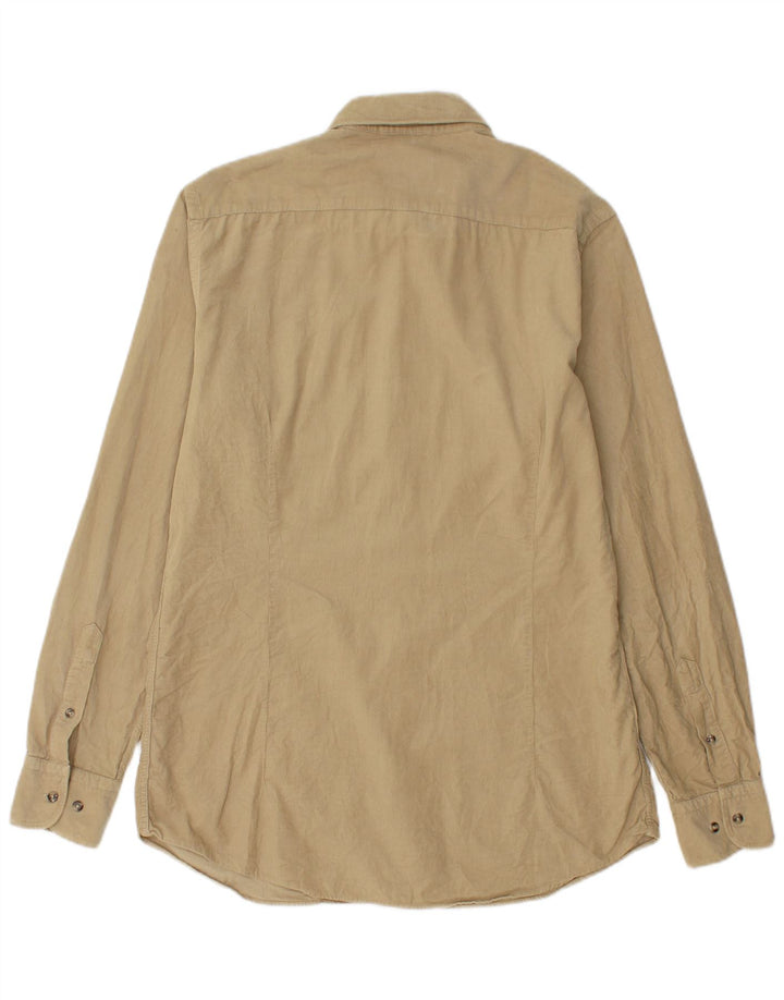 Męska koszula sztruksowa Massimo Dutti w kolorze średniego beżu, bawełniana