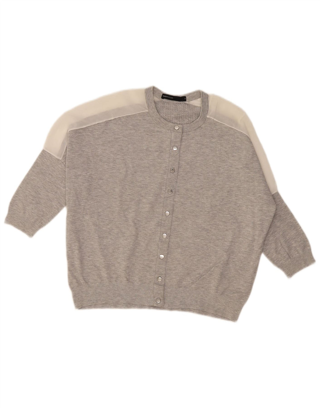 Karen Millen Damski sweter o luźnym kroju, rozmiar 3, średni szary