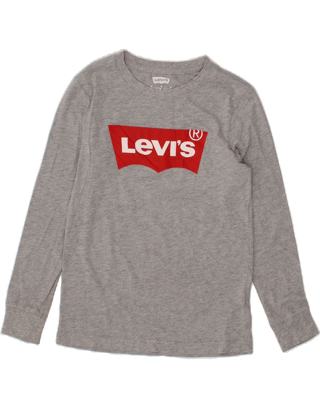 LEVI'S Boys Graphic Top Long Sleeve 10-11 Years Medium  Grey Vintage Levi's and Second-Hand Levi's from Messina Hembry 