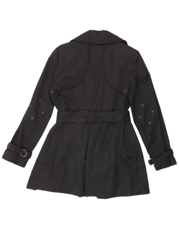 Trencz damski Calvin Klein UK 10, mały, czarny, bawełniany, klasyczny