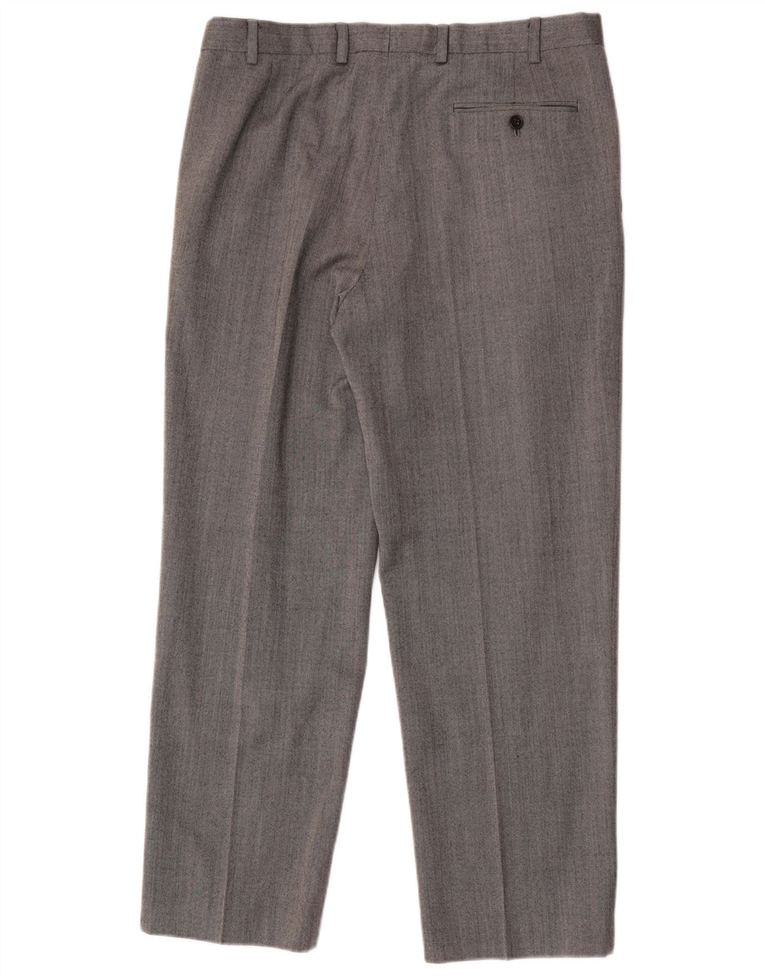 Męskie spodnie garniturowe Marks & Spencer Performance Straight W34 L29 Szara wełna