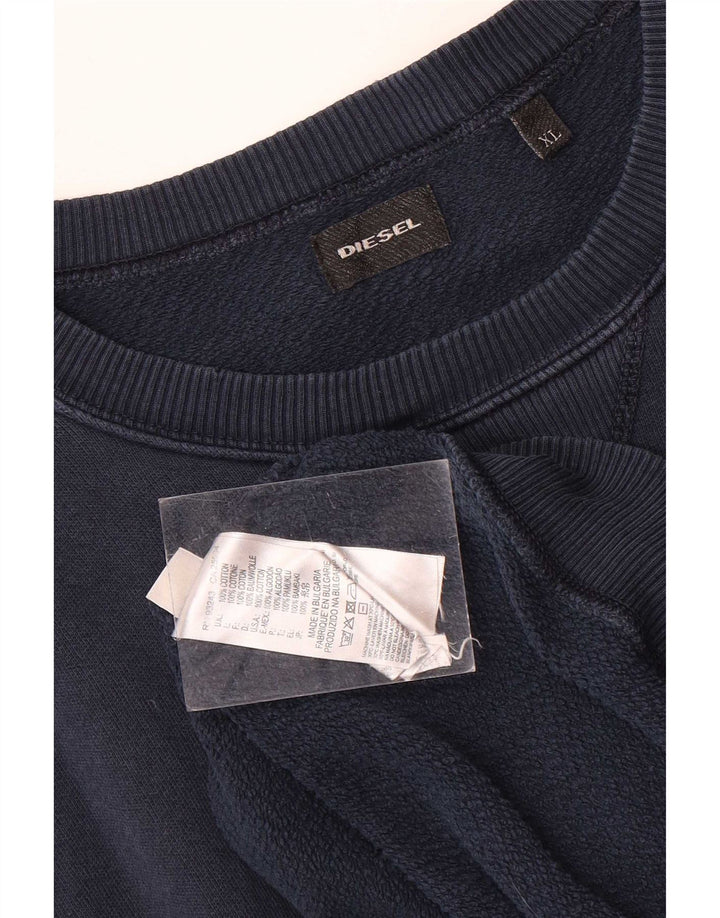 Męska bluza z grafiką Diesel, sweter XL, granatowy