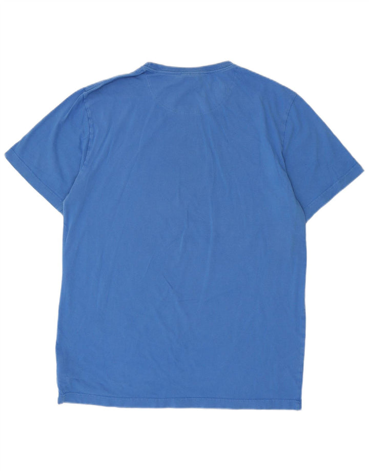 Męski T-shirt z grafiką Canterbury, duży, niebieski, bawełniany