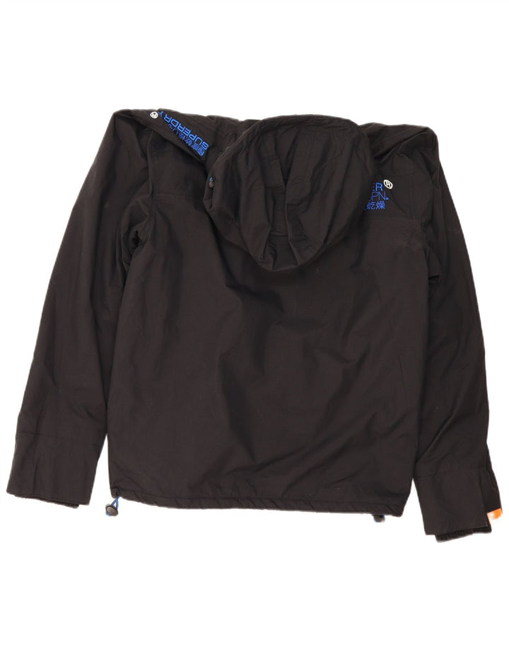 Męska kurtka wiatrówka z kapturem Superdry Graphic UK 42 XL, czarny poliester