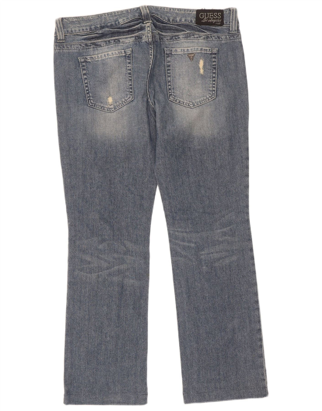 Damskie jeansy Guess w trudnej sytuacji Bootcut W34 L30, niebieska bawełna