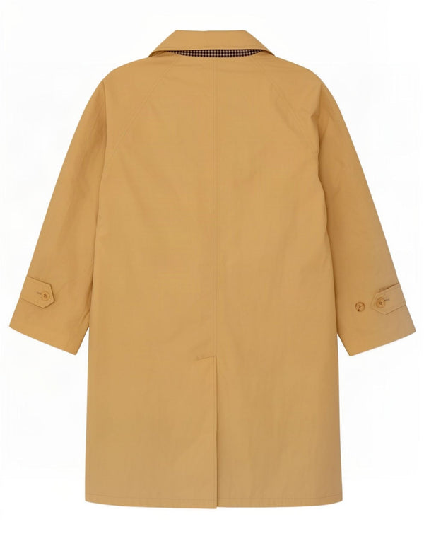 Aquascutum damski trencz oversize UK 12, średni żółty bawełniany