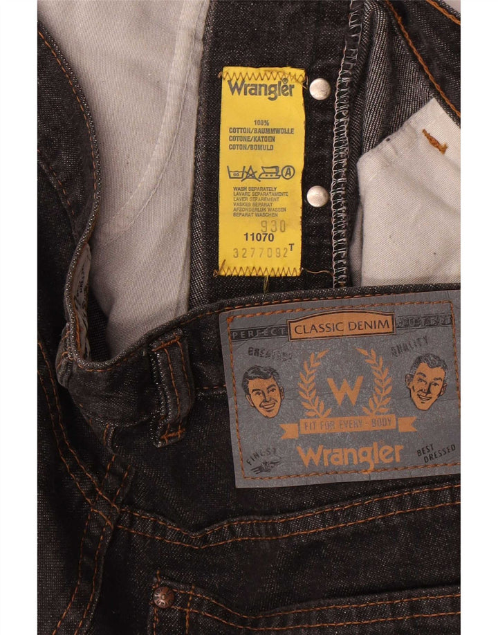 Męskie proste dżinsy Wrangler W32 L29, czarne, bawełniane