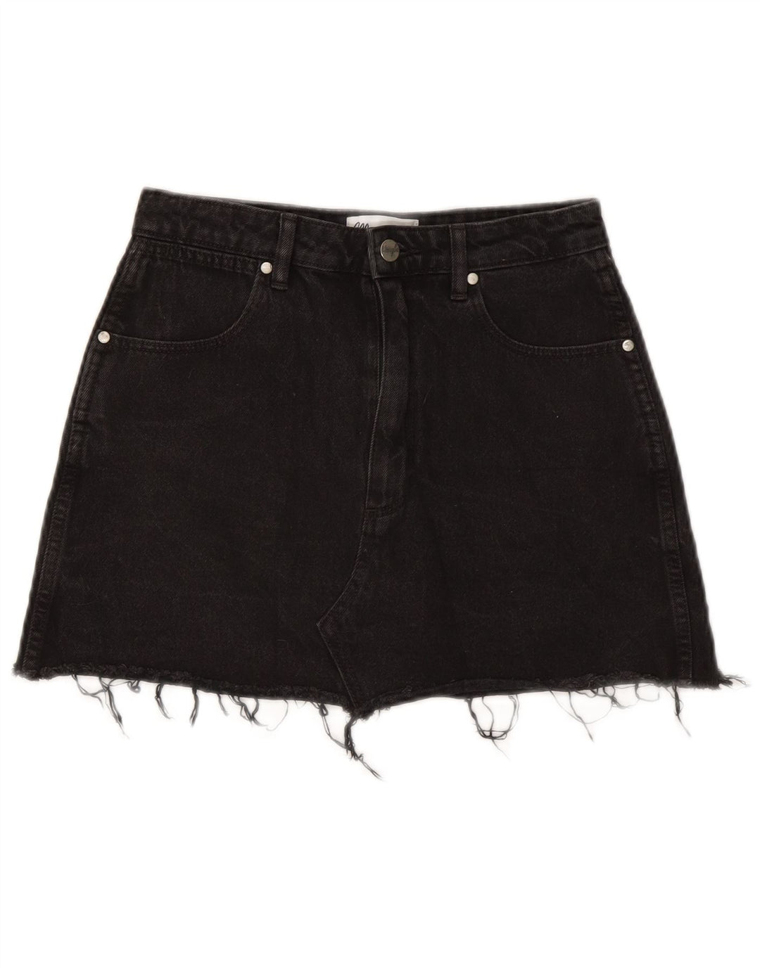 Wrangler Damska mini spódniczka dżinsowa US 9 Medium W27 Czarna bawełna
