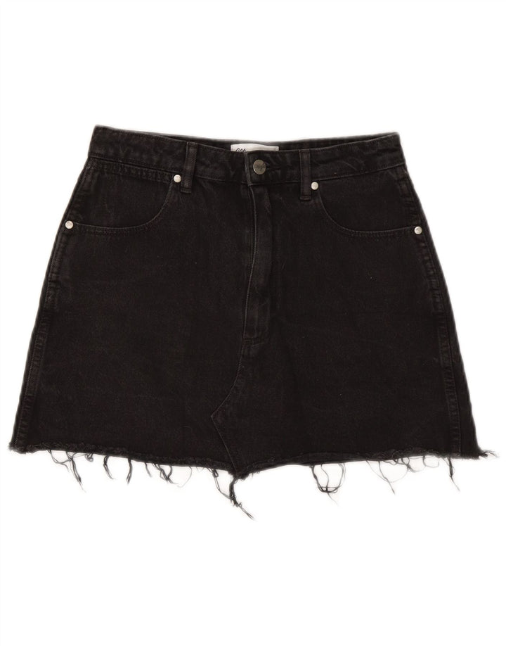 Wrangler Damska mini spódniczka dżinsowa US 9 Medium W27 Czarna bawełna