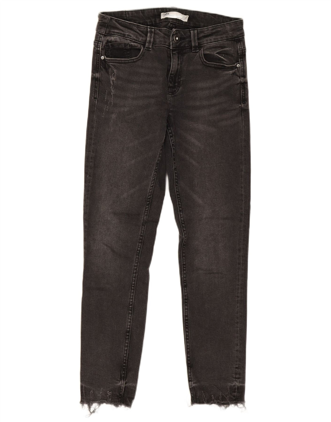 Damskie jeansy ZARA w trudnej sytuacji EU 34 2XS W24 L25 szare