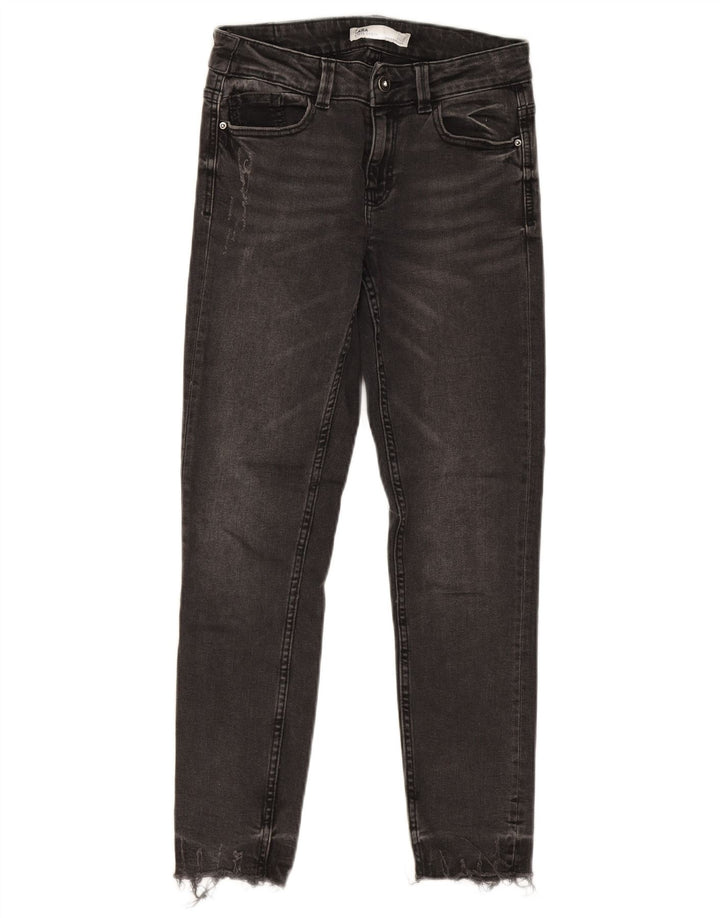 Damskie jeansy ZARA w trudnej sytuacji EU 34 2XS W24 L25 szare