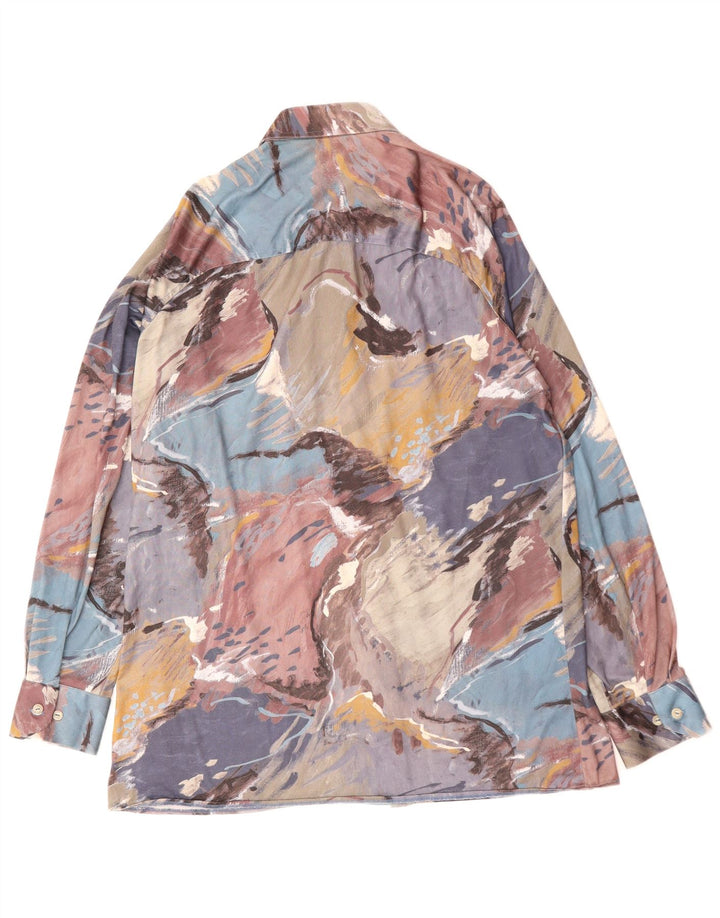 Koszula męska VINTAGE w abstrakcyjny wzór, średnia, wielobarwna