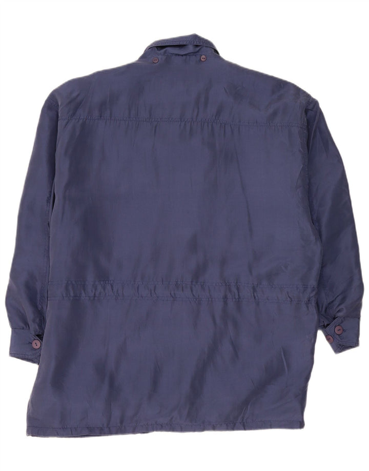 Kurtka męska o luźnym kroju Vintage UK 36 Small Blue Silk