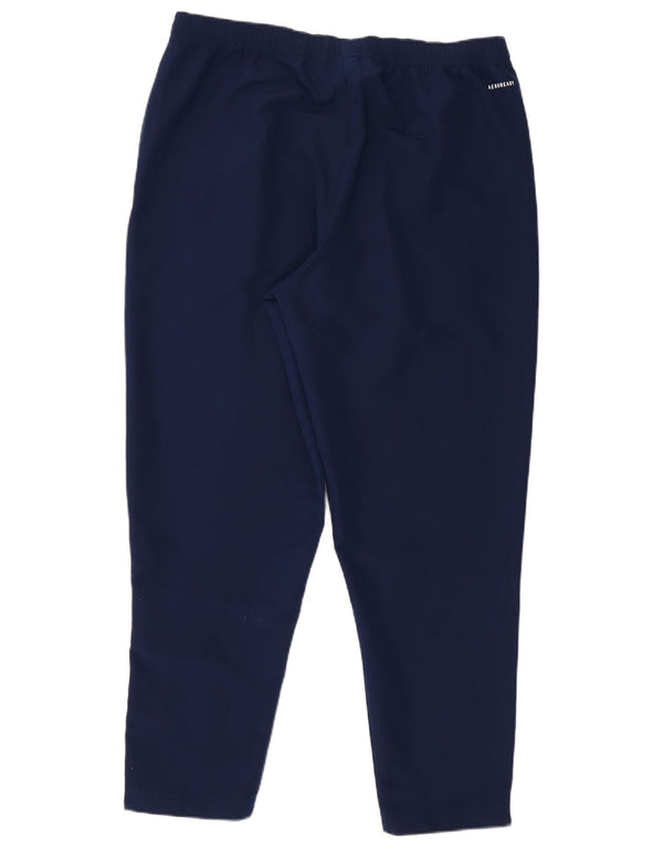 Męskie spodnie dresowe Adidas Aeroready XL granatowe, poliestrowe