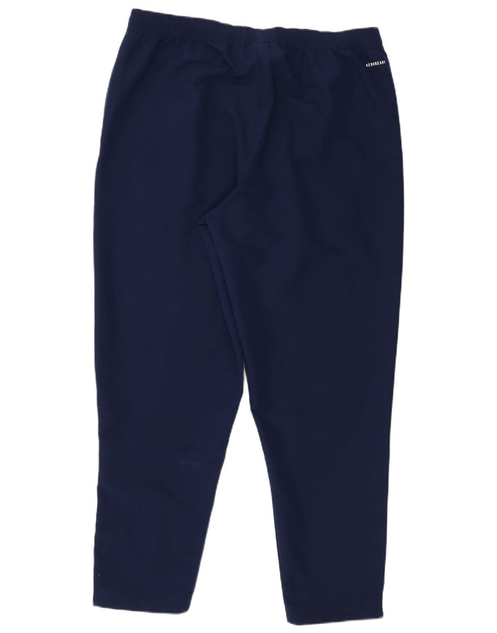 Męskie spodnie dresowe Adidas Aeroready XL granatowe, poliestrowe