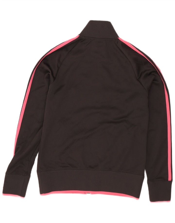 Damska kurtka dresowa Adidas z grafiką, UK 8, mała, szara, poliester