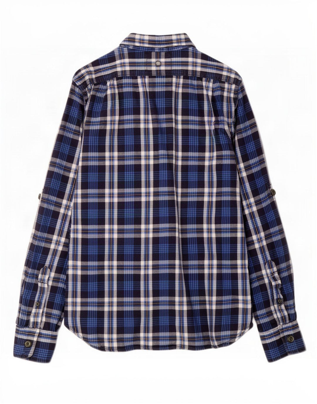 Męska koszula flanelowa Superdry, duża, granatowa, bawełniana w kratę