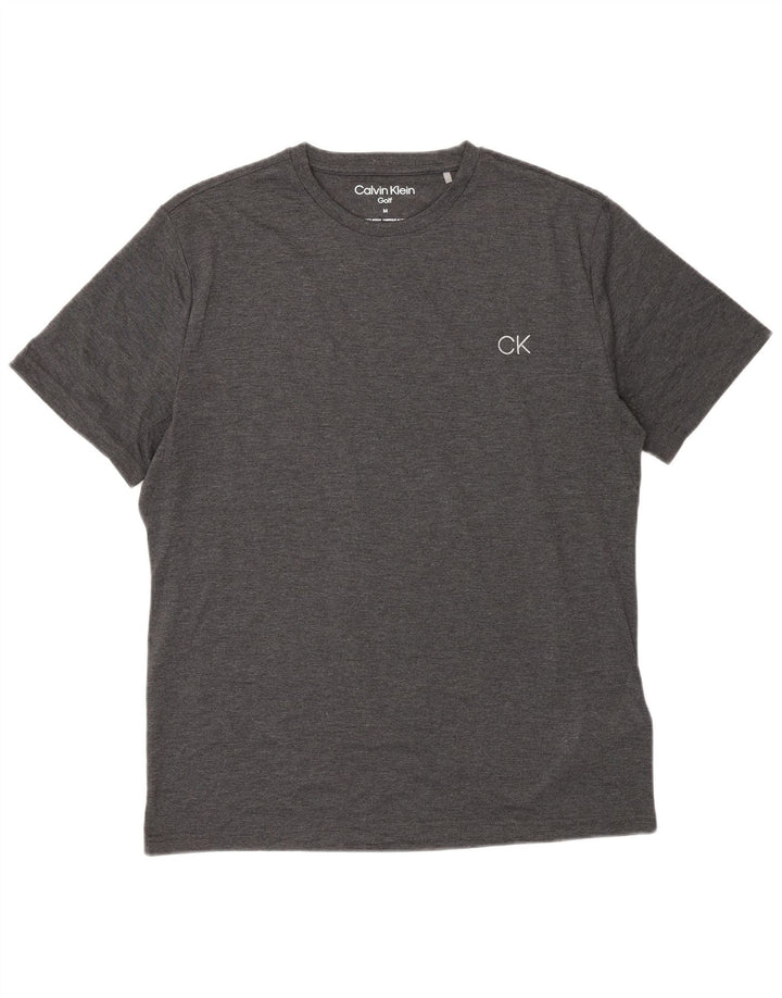 T-shirt męski Calvin Klein, średni szary poliester
