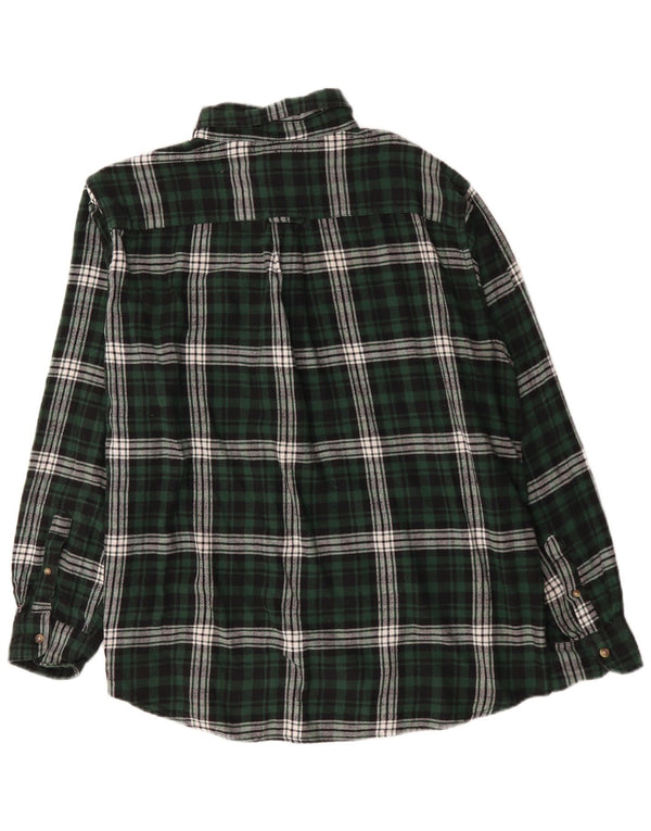Męska koszula flanelowa Chaps XL, bawełniana w zieloną kratkę