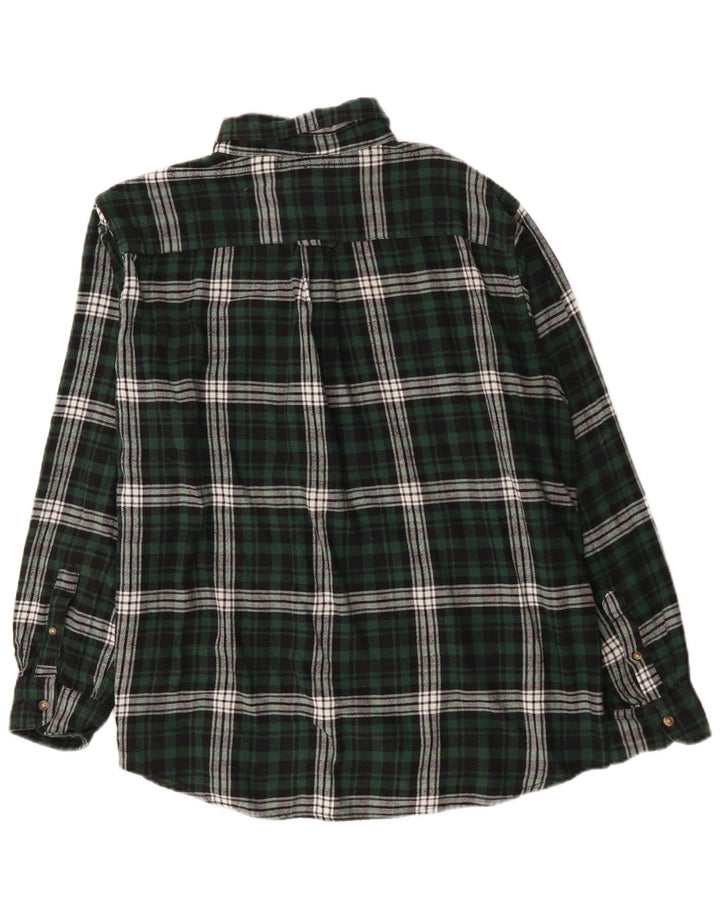 Męska koszula flanelowa Chaps XL, bawełniana w zieloną kratkę