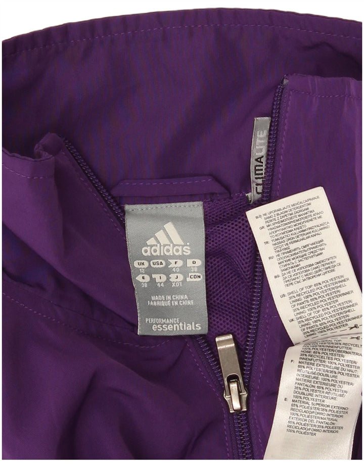 Damska bluza dresowa Adidas Climalite Top Jacket UK 12 Średni Fioletowy Poliester