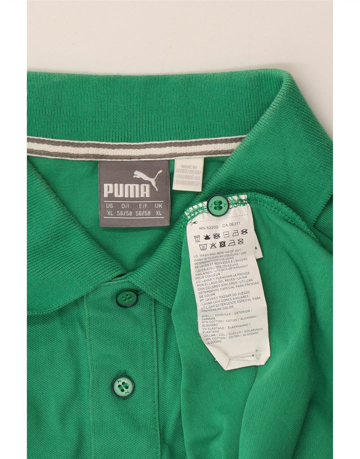 Męska koszulka polo PUMA XL, zielona bawełna