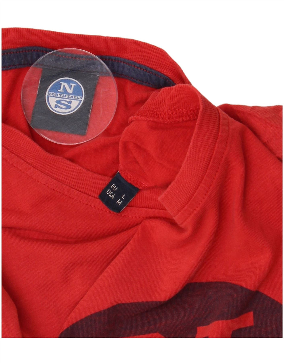 Męski T-shirt z grafiką North Sails, duży, czerwony