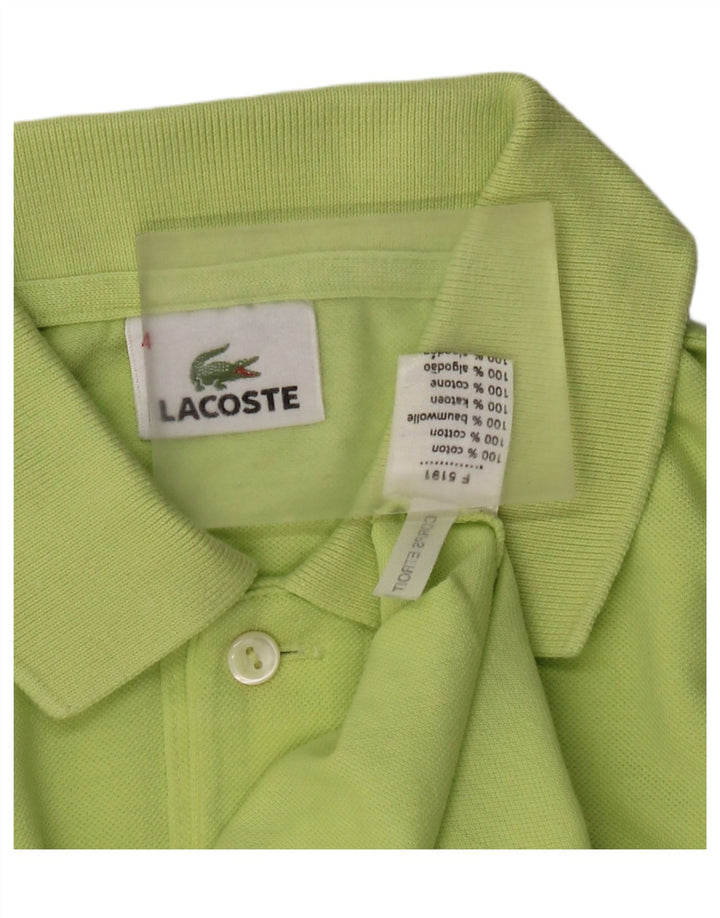 Męska koszulka polo Lacoste, rozmiar 4, średnia, zielona bawełna