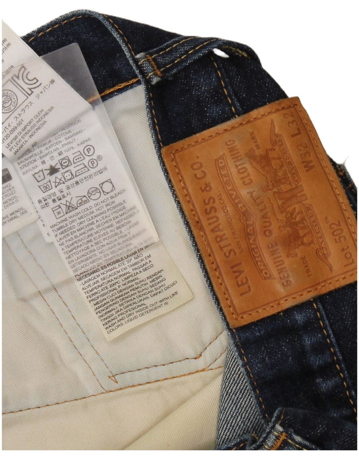 Męskie jeansy Levi's 502 Tapered W32 L32 Granatowa bawełna