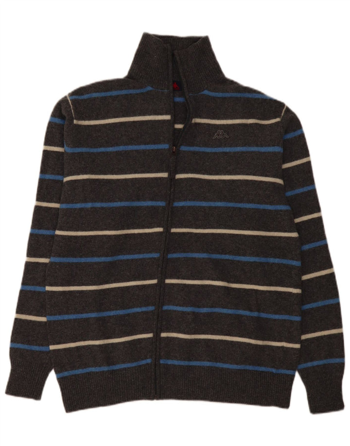 Męski sweter Kappa 2XL Szara wełniana w paski
