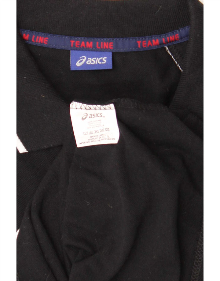 Męska koszulka polo Asics XL, czarna, bawełniana