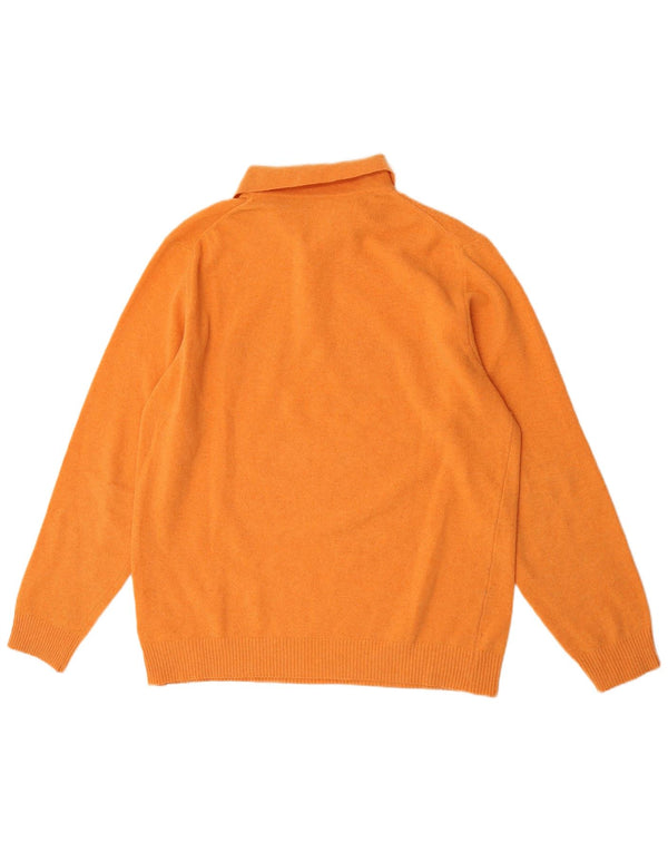 Męski sweter polo Sergio Tacchini XL, pomarańczowa wełna