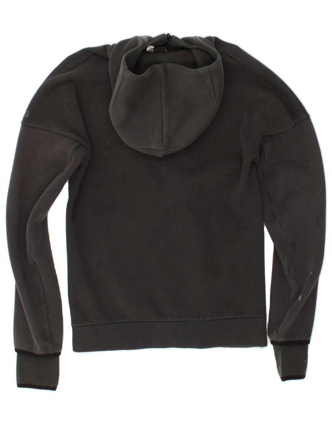 ADIDAS Mens Graphic Zip Hoodie Sweater Medium Black Vintage Adidas and Second-Hand Adidas from Messina Hembry 