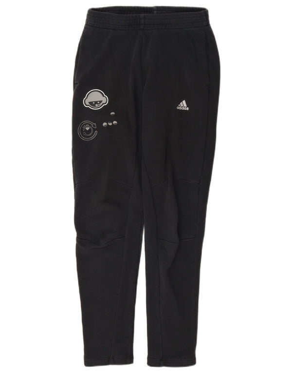 Chłopięce spodnie dresowe Adidas Graphic 11-12 lat czarne