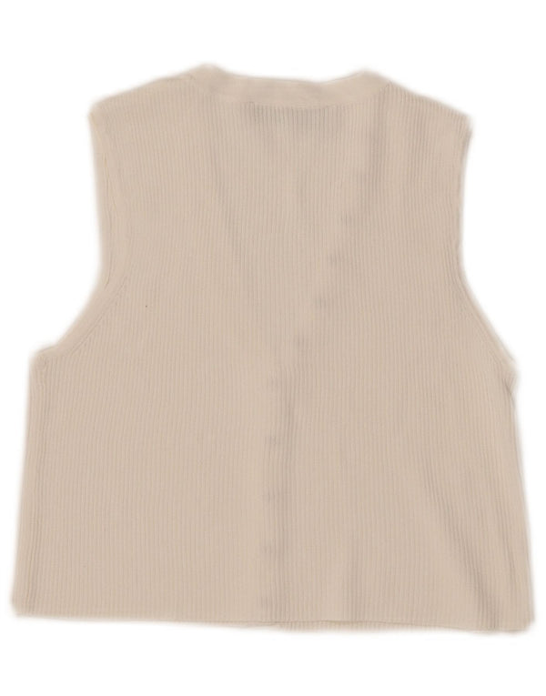 Damski top bez rękawów Zara UK 10, mały, biały
