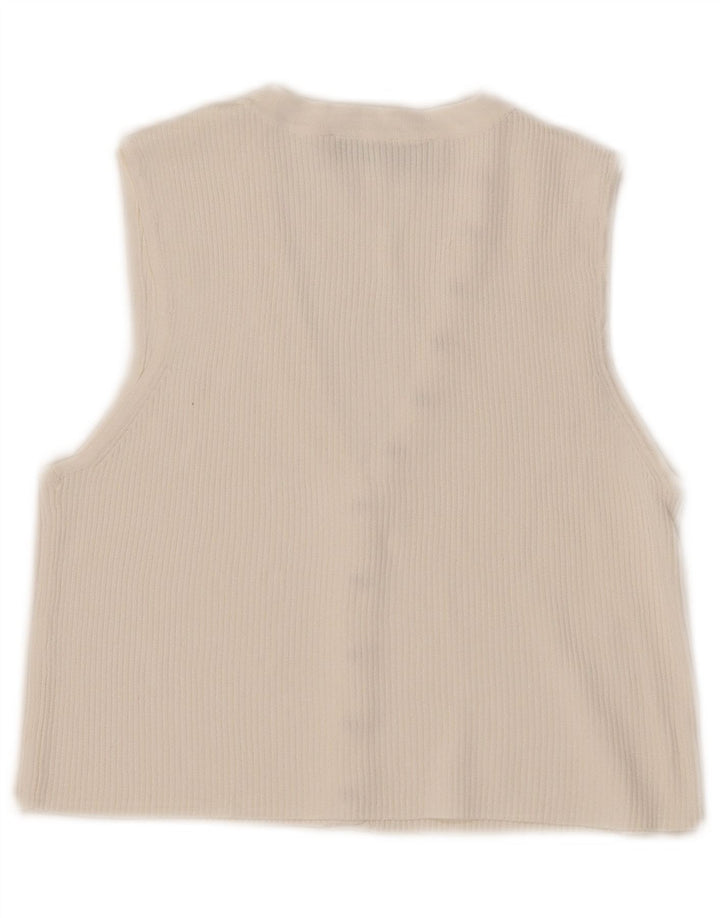 Damski top bez rękawów Zara UK 10, mały, biały