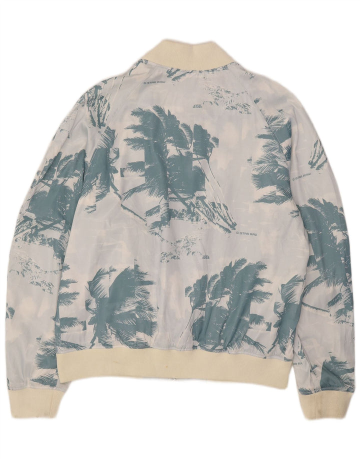 Męska kurtka bomber G-Star Graphic UK 44 2XL Niebieski kwiatowy poliester