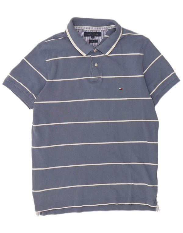Męska koszulka polo Slim Fit Tommy Hilfiger, duża, bawełniana w niebieskie paski