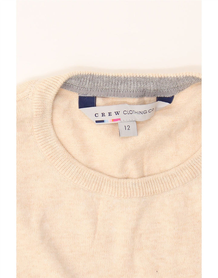 CREW CLOTHING Womens Crew Neck Jumper Sweater UK 12 Medium  Beige Vintage Crew Clothing and Second-Hand Crew Clothing from Messina Hembry 