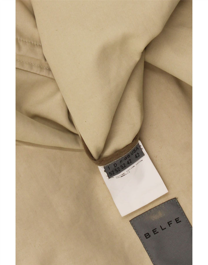 Płaszcz męski Belfe UK 42 XL, beżowy, bawełniany